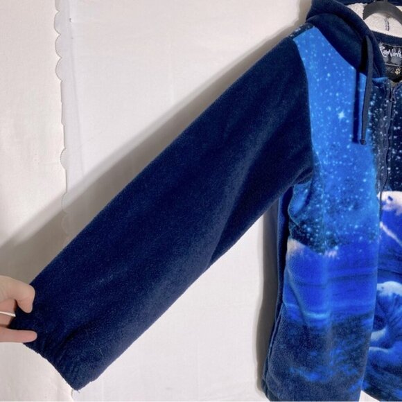 Run North 1982 Blue Polar Bear Fleece Full Zip Hoodie XL - Picture 11 of 16